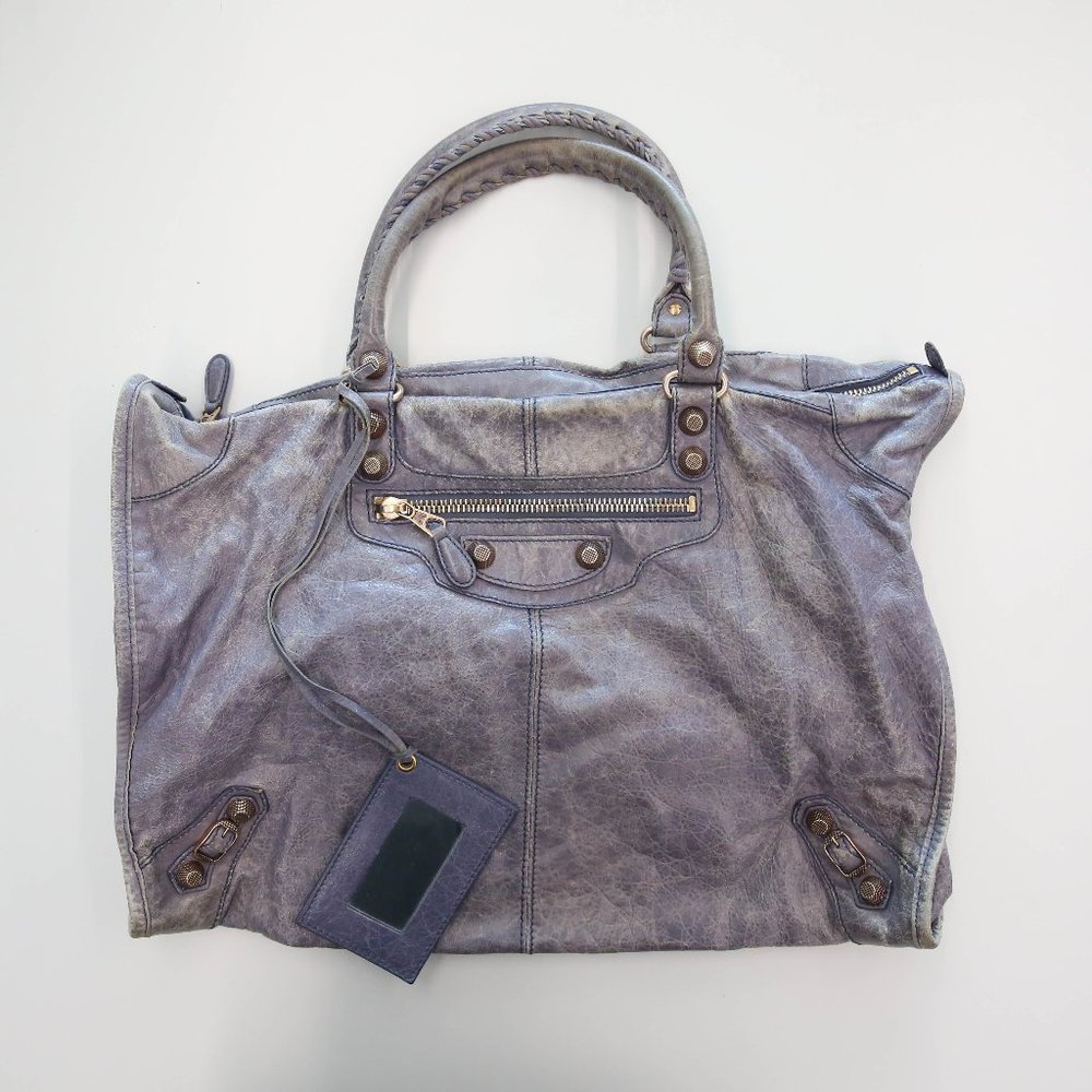 Balenciaga Agneau Classic Hearware City Jacynthe Leather Bag